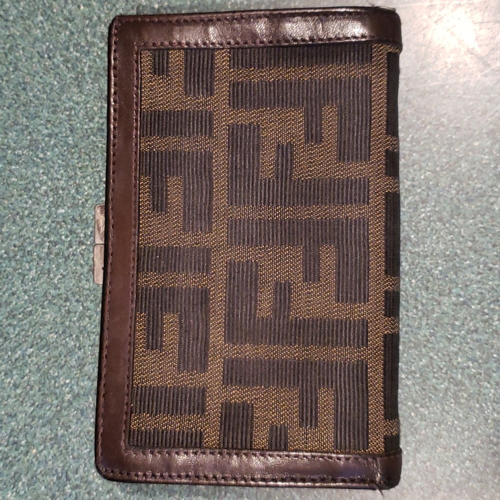Authentic Fendi Zucca Pattern Trifold Compact Wallet ( 5inx3.5in) - Picture 2 of 8